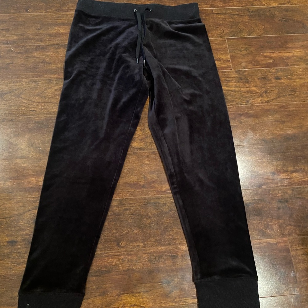 Black velvet Champion joggers. Size medium